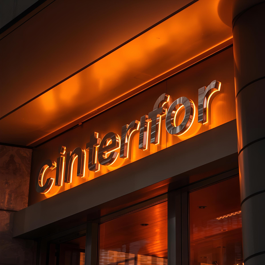 As nossas letras caixa podem ser fabricadas em inox, alumínio, acrílico ou PVC, com diferentes tipos de iluminação LED frontal, lateral ou retroiluminada.